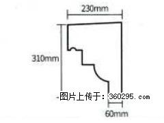 产品分解图型 - 檐口线，型号：SX311-YK-3，规格：230x310mm(3) - 济源三象EPS建材 jiyuan.sx311.cc